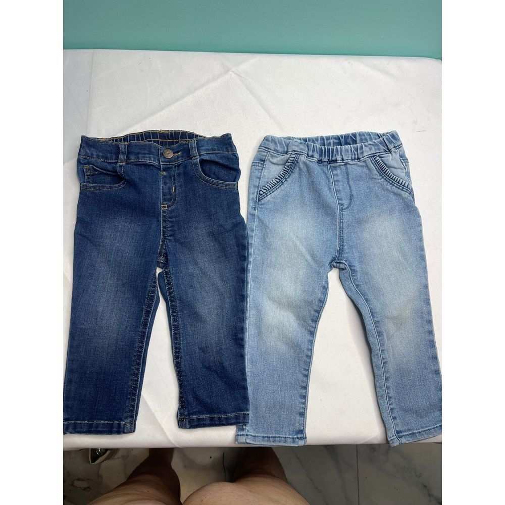 Bundle of 2 h&M size 12/18 months Denim Jeans for Everyday‎ Wear